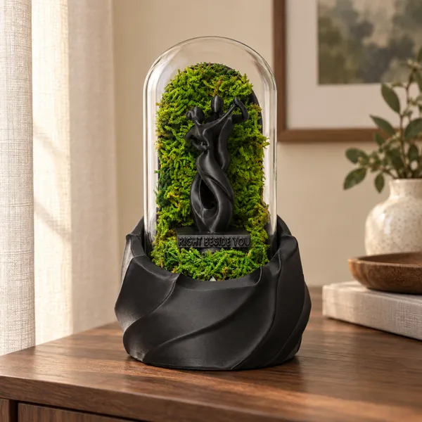 Polymer_Glass_Dome_Black_Dancing_Couple_Preserved_Moss_Decor
