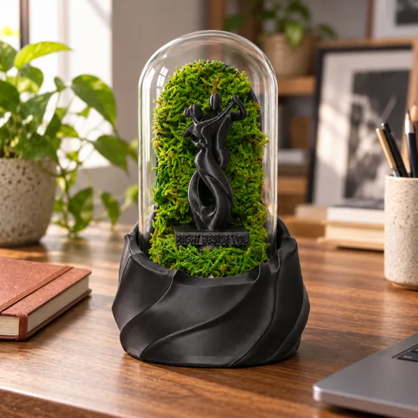 Polymer_Glass_Dome_Black_Dancing_Couple_Preserved_Moss_Decor