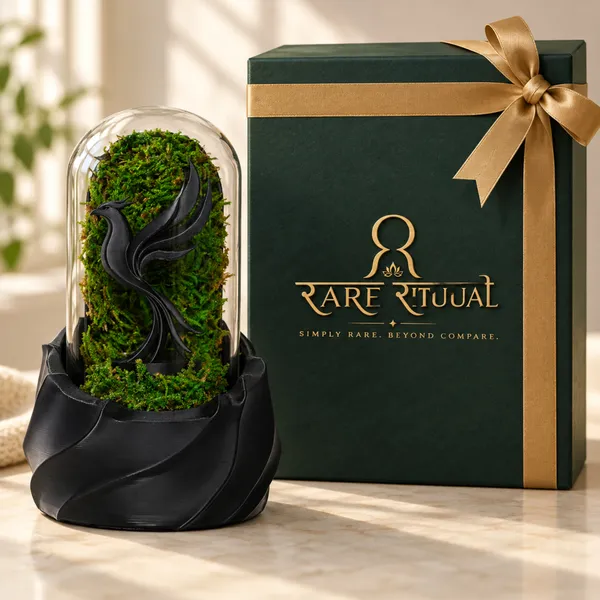 Polymer_Glass_Dome_Black_Phoenix_Preserved_Moss_Decor