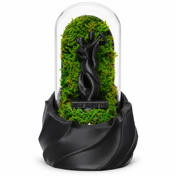 Polymer_Glass_Dome_Black_Dancing_Couple_Preserved_Moss_Decor
