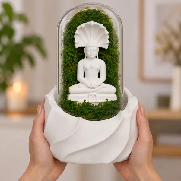 Polymer_Glass_Dome_White_Parshwanath_Preserved_Moss_Decor