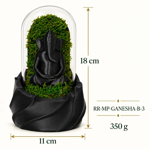 Polymer_Glass_Dome_Black_Ganesha_Preserved_Moss_Decor
