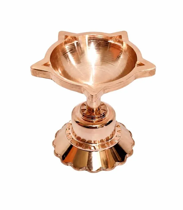Brass_Traditional_Table_Diya_Copper_Finish
