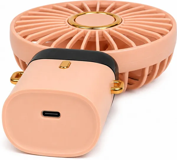 Peach_Fiber_Usb_Rechargeable_Foldable_Hand_Fan_-_Pack_of_2