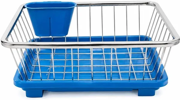 Carbon_Steel_Blue_Kitchen_Dish_Drainer_Rack