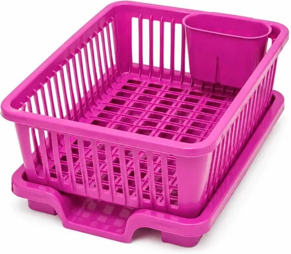 Plastic_Pink_Kitchen_Dish_Drainer_Rack
