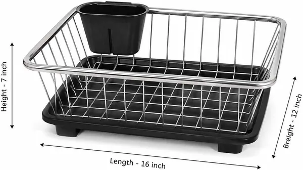 Carbon_Steel_Black_Kitchen_Dish_Drainer_Rack