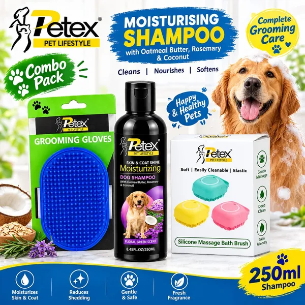 Oatmeal_Rosemary_Coconut_Dog_Shampoo_Grooming_Glove_Brush_Kit_Pack_Of_3