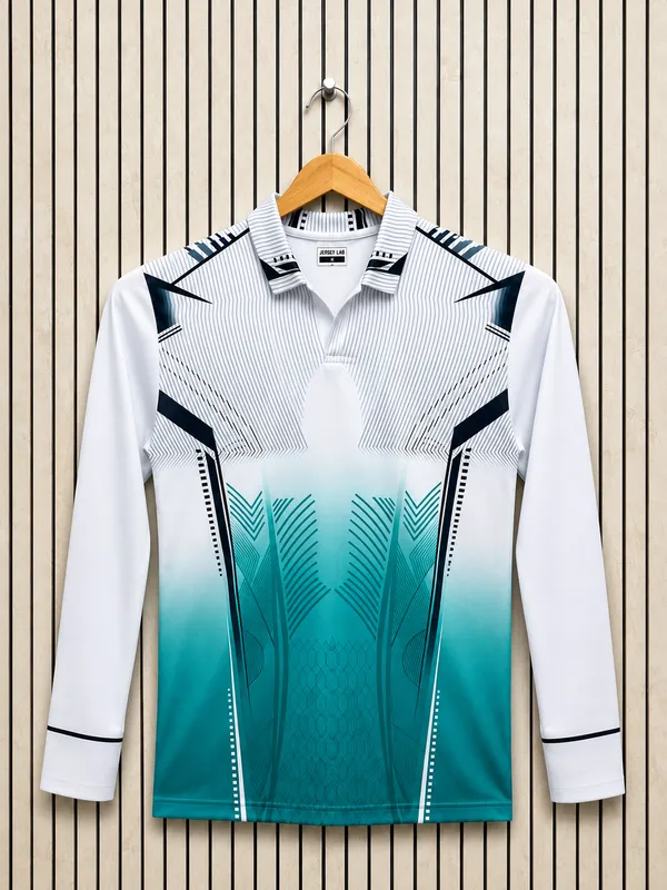 White_Aerodry_Long_Sleeve_Sports_Jersey_For_Unisex