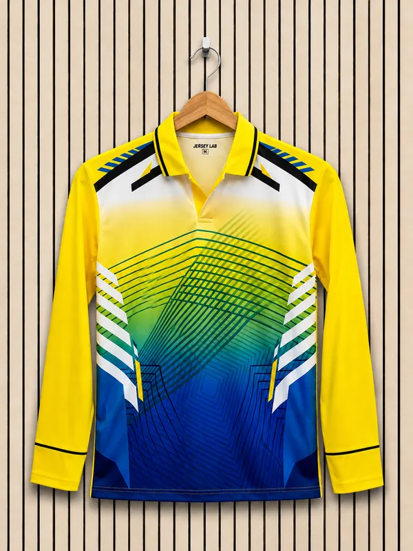 Yellow_Aerodry_Long_Sleeve_Sports_Jersey_For_Unisex