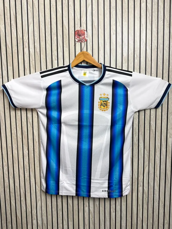 White_Aerodry_Striped_Football_Jersey_For_Unisex