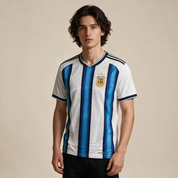 White_Aerodry_Striped_Football_Jersey_For_Unisex