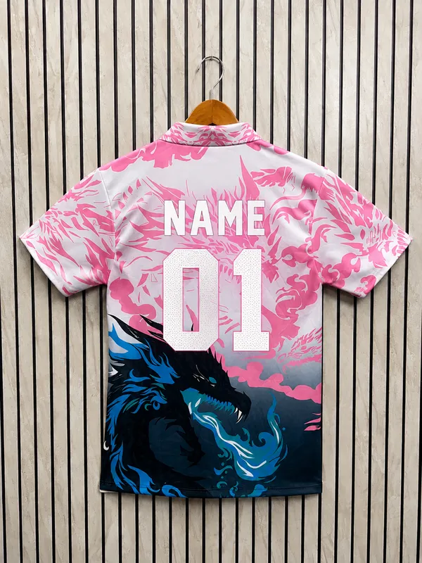 Pink_Aerodry_Printed_Short_Sleeve_Football_Jersey_For_Unisex