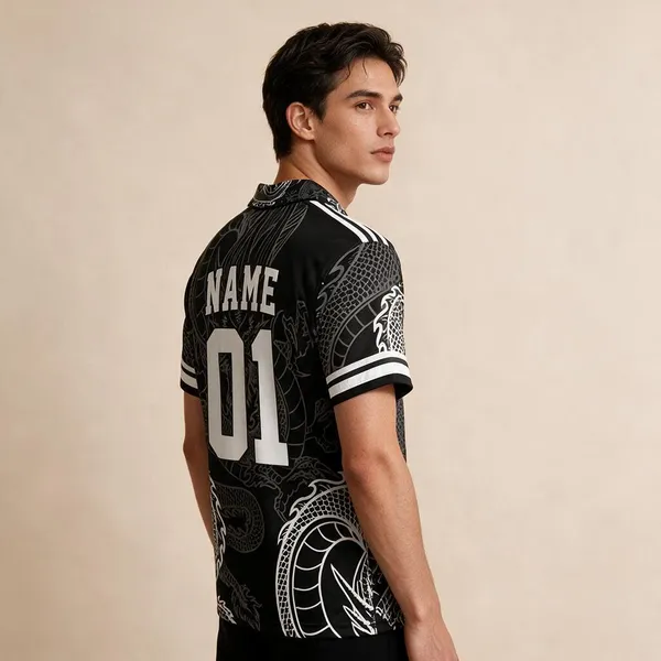 Black_Aerodry_Short_Sleeve_Printed_Football_Jersey_For_Unisex