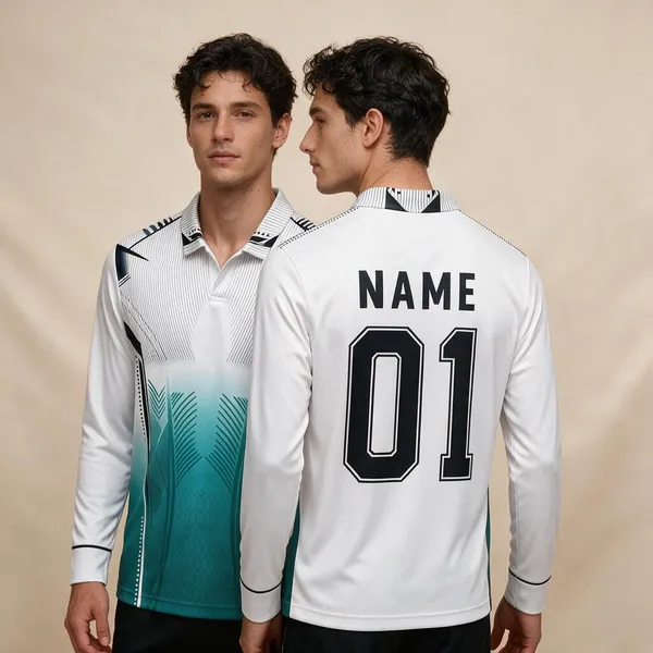 White_Aerodry_Long_Sleeve_Sports_Jersey_For_Unisex