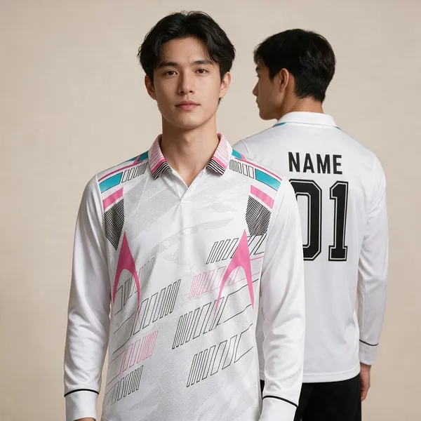 White_Aerodry_Long_Sleeve_Sports_Jersey_For_Unisex