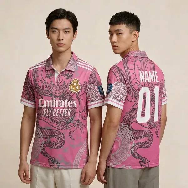 GENZY VAULTS Pink Aerodry Regular Fit Football Jersey For Unisex
