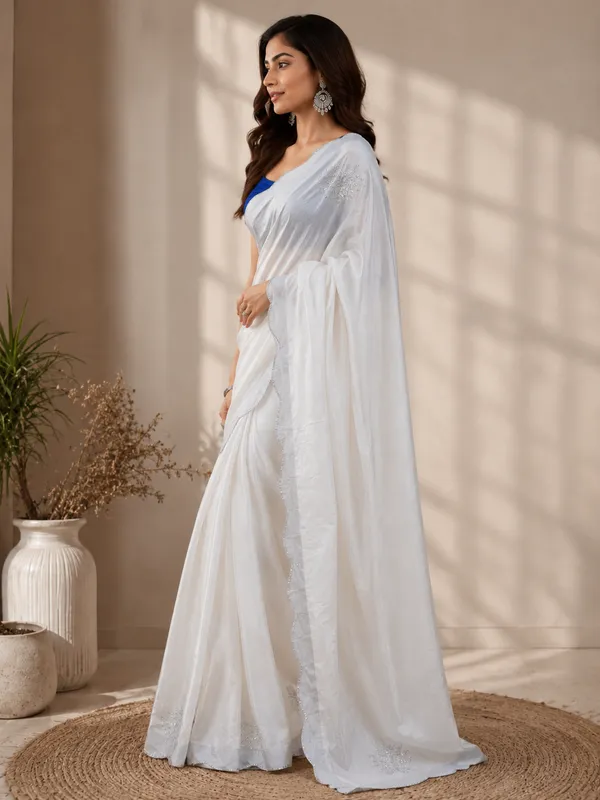 White_Sheer_Embroidered_Saree_For_Women