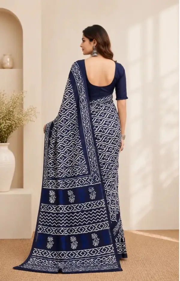 Blue_Block_Print_Saree