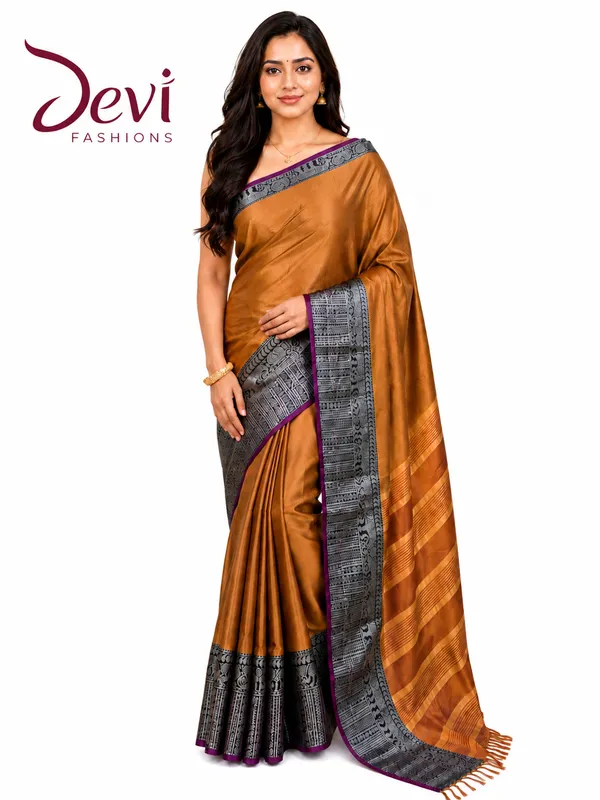 Brown_Silk_Saree_With_Black_Border