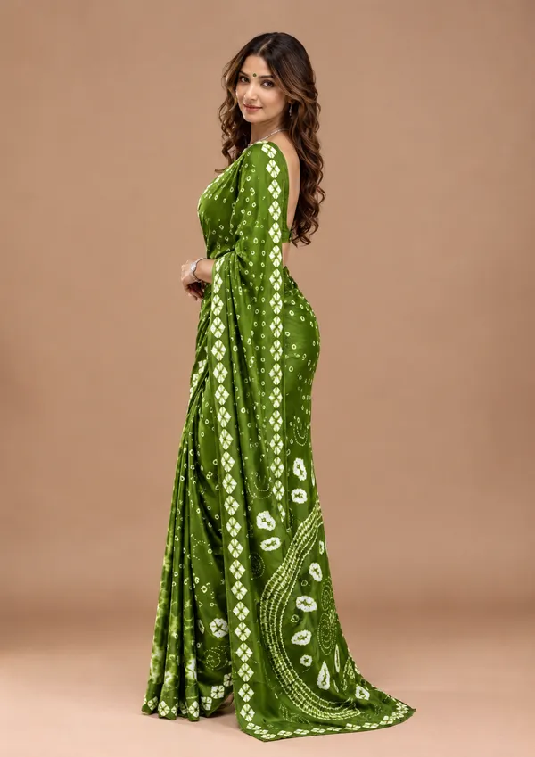 Green_Colour_Batik_Print_Saree