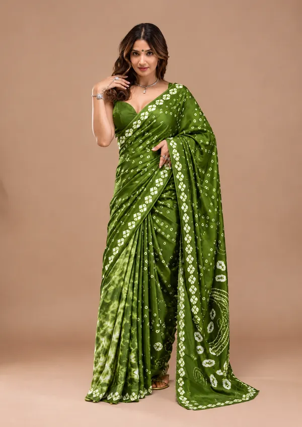 Green_Colour_Batik_Print_Saree