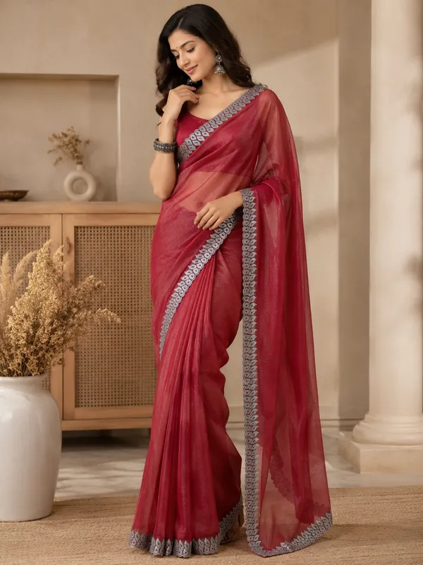 Maroon_Embellished_Saree_for_Women