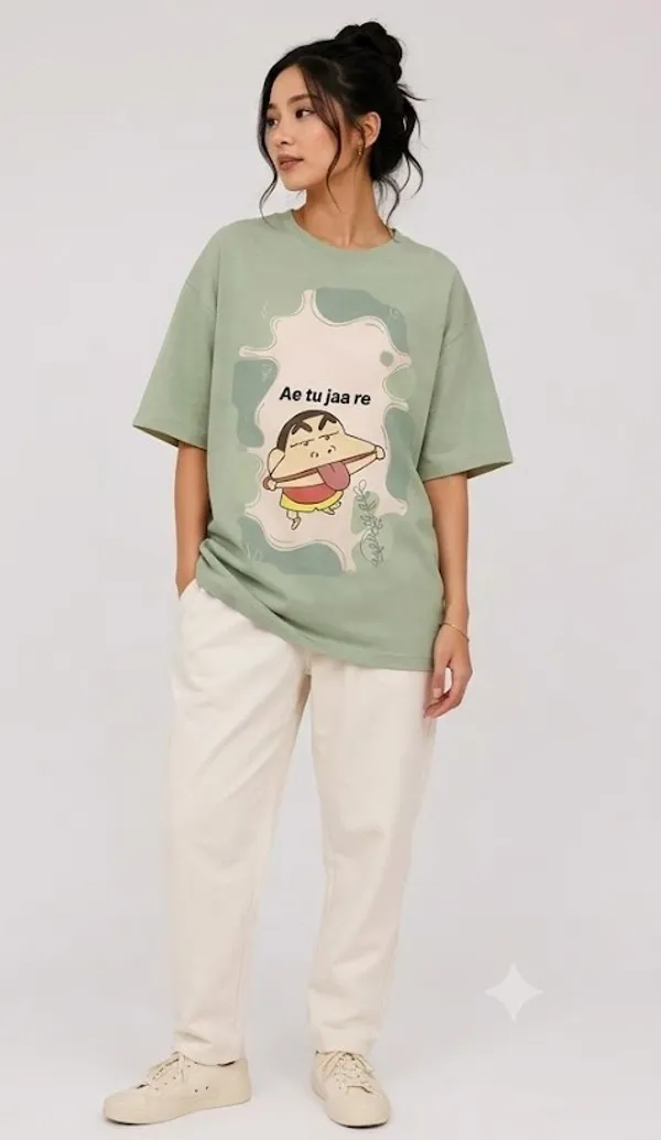 Green_Cotton_Oversized_Graphic_T_Shirt_For_Women