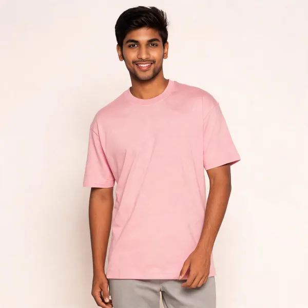 Pink_Cotton_Regular_Fit_T_Shirt_For_Men