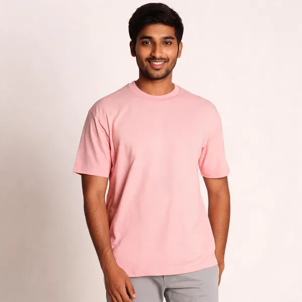 Pink_Cotton_Regular_Fit_T_Shirt_For_Men