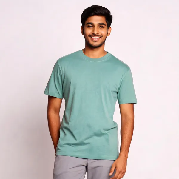 Teal_Cotton_Regular_Fit_T_Shirt_For_Men