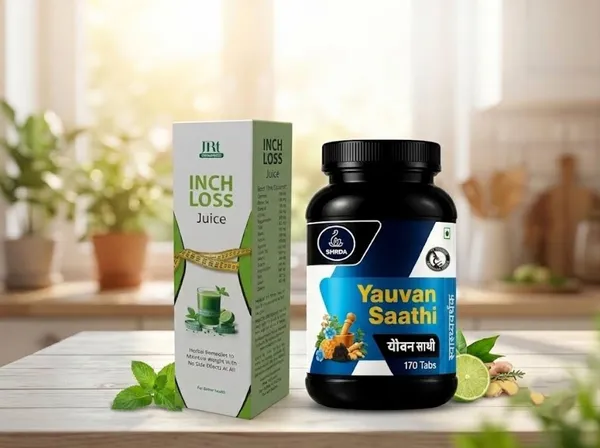 Jrt_Organics_Garcinia_Green_Tea_Inch_Loss_Herbal_Juice_And_Shrda_Yauvan_Saathi_Satawar_Women'S_Wellness_Tablets_Pack_Of_2