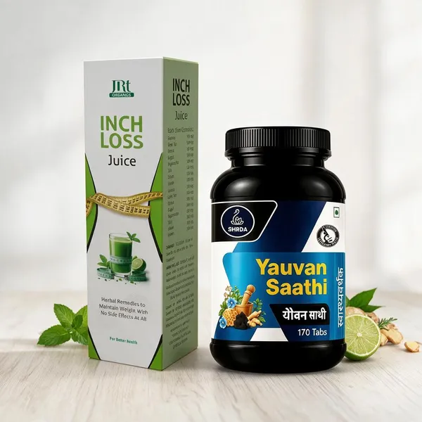Jrt_Organics_Garcinia_Green_Tea_Inch_Loss_Herbal_Juice_And_Shrda_Yauvan_Saathi_Satawar_Women'S_Wellness_Tablets_Pack_Of_2