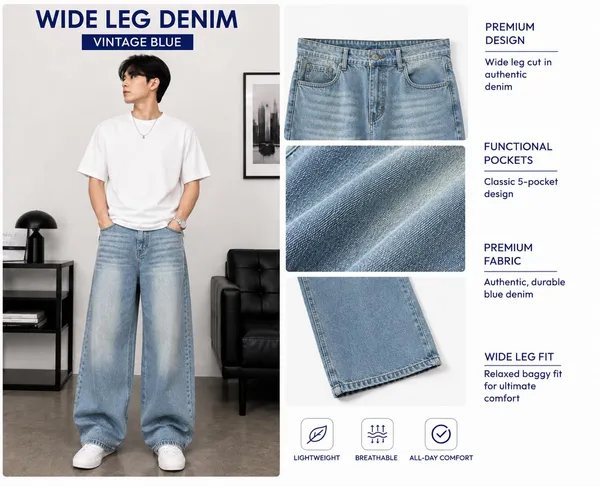 Light_Blue_Cotton_Denim_Wide_Leg_Jeans_For_Men