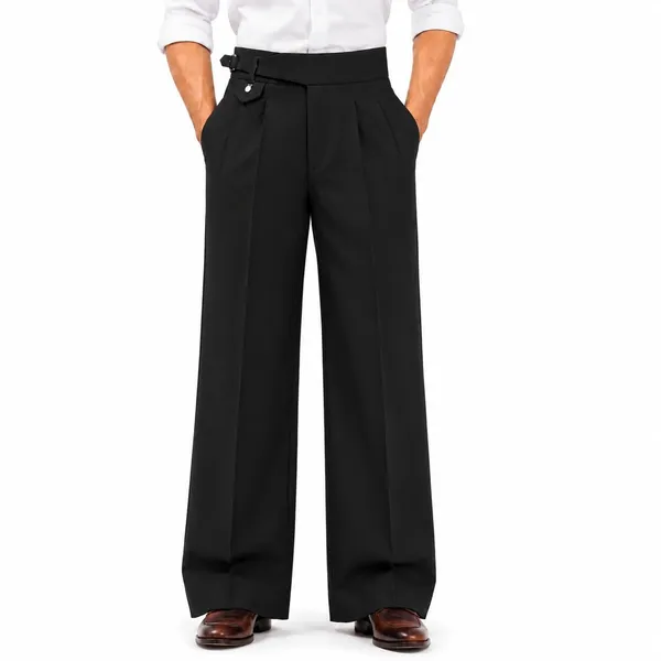 Black_Polyester_Wide_Leg_Gurkha_Formal_Trousers_For_Men