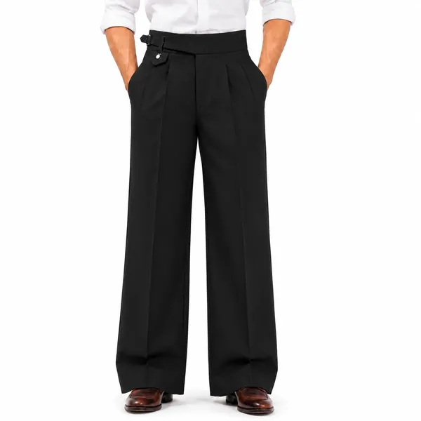 Black_Polyester_Wide_Leg_Gurkha_Formal_Trousers_For_Men