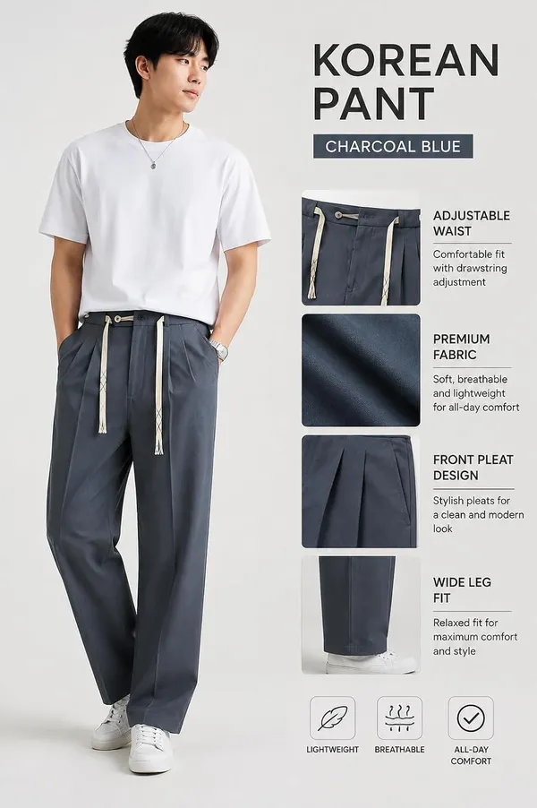 Charcoal_Grey_Polyester_Wide_Leg_Drawstring_Trousers_For_Men