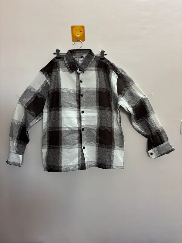 Flannel_Checks-Men's_Black_&_White_Boxy_Fit_Shirt_|_Trendy_Streetwear_Checked_Shirt