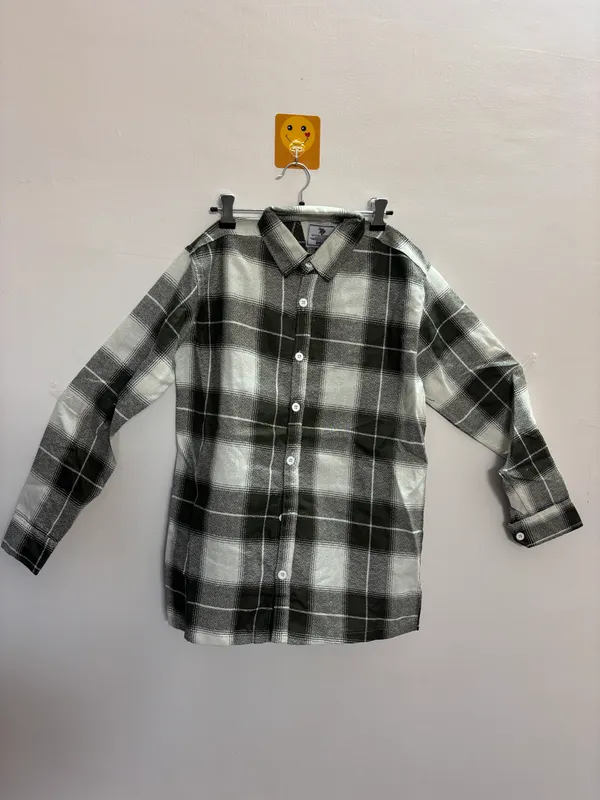 Forest_Green_Flannel_Checks_Woven_Fabric_Boxy_Fit_Shirt_For_Men