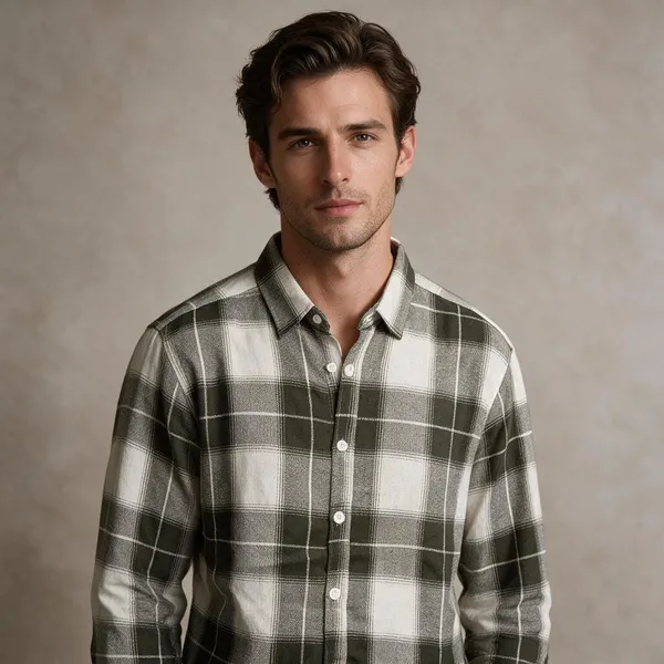 Forest_Green_Flannel_Checks_Woven_Fabric_Boxy_Fit_Shirt_For_Men