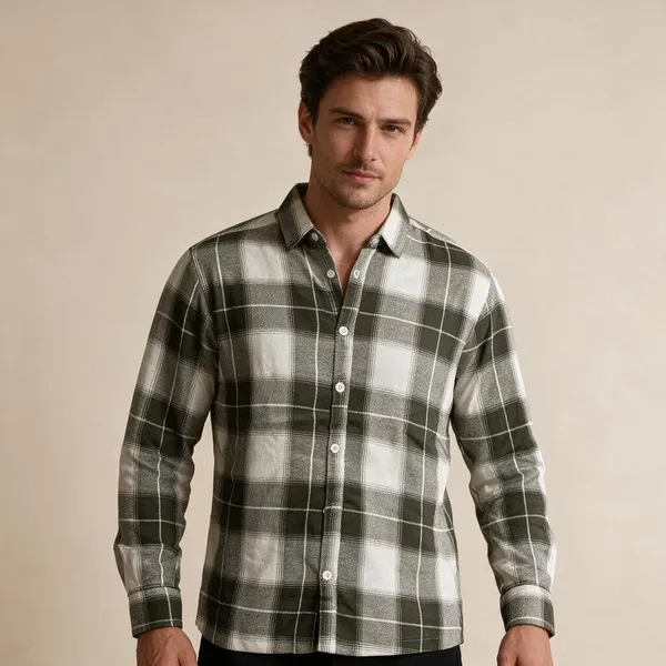 Forest_Green_Flannel_Checks_Woven_Fabric_Boxy_Fit_Shirt_For_Men