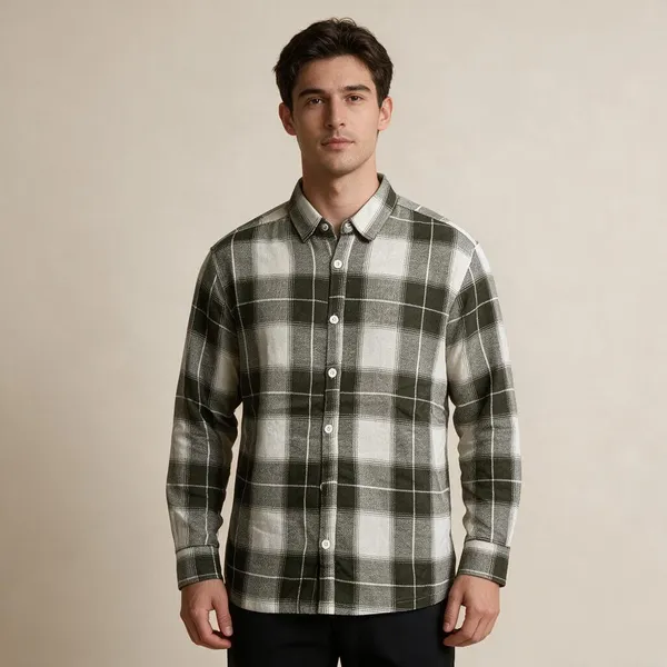 Forest_Green_Flannel_Checks_Woven_Fabric_Boxy_Fit_Shirt_For_Men