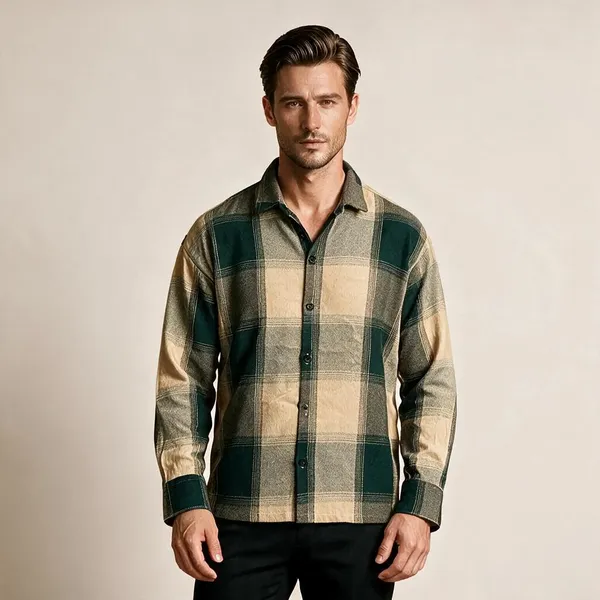 Emerald_Green_Flannel_Checks_Boxy_Fit_Shirt_For_Men