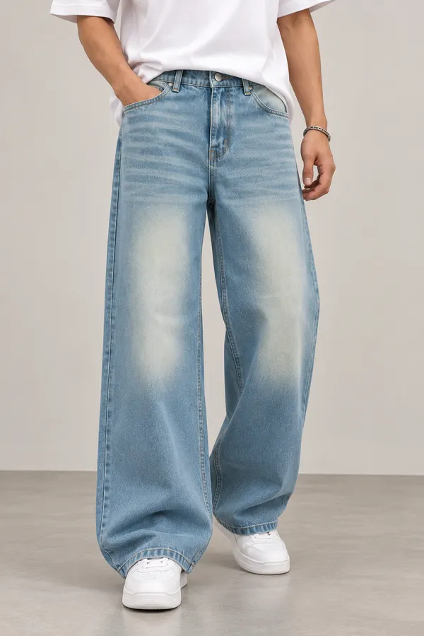 Ice_Fade_Shaded_Cotton_Denim_Wide_Leg_Jeans_For_Men