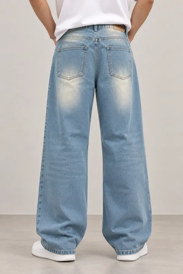 Ice_Fade_Shaded_Cotton_Denim_Wide_Leg_Jeans_For_Men