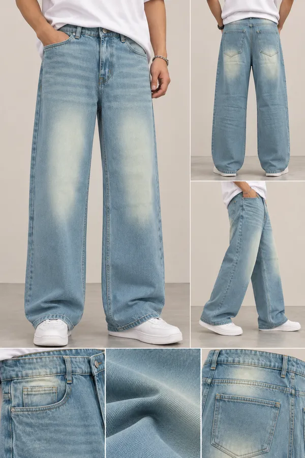 Ice_Fade_Shaded_Cotton_Denim_Wide_Leg_Jeans_For_Men