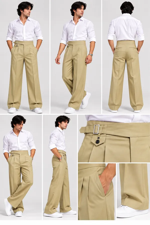 Fawn_Polyester_Wide_Leg_Gurkha_Formal_Trousers_For_Men