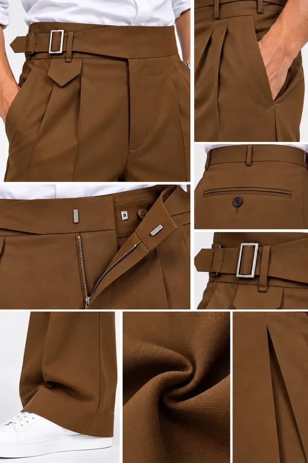 Chocolate_Polyester_Wide_Leg_Gurkha_Formal_Trousers_For_Men