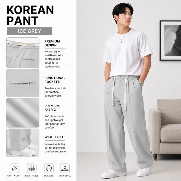 Ice_Grey_Polyester_Wide_Leg_Drawstring_Trousers_For_Men