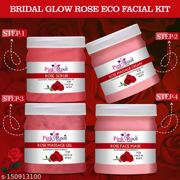 Pink_Root_Rose_Eco_Facial_Kit_500gm_Pack_Of_4_Glowing_Skin_Tan_Removal_Whitening_Depigmentation_Oil_Control_Acne_Fairness